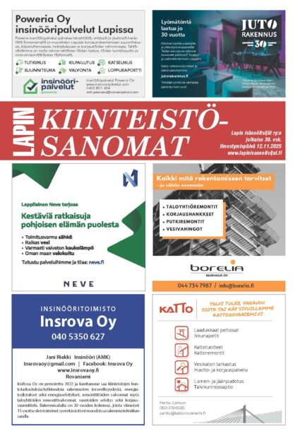 Lapin Kiinteistösanomat 2025 lehden kansi